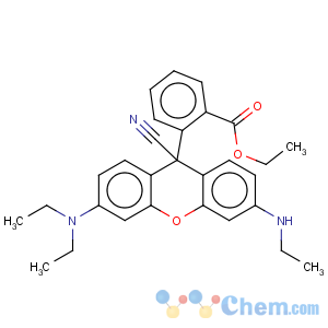 CAS No:144429-82-3 Benzoic acid,2-[9-cyano-3,6-bis(ethylamino)-2,7-dimethyl-9H-xanthen-9-yl]-, ethyl ester
