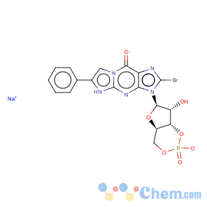 CAS No:144510-04-3 9H-Imidazo[1,2-a]purin-9-one,2-bromo-3,4-dihydro-6-phenyl-3-(3,5-O-phosphinico-b-D-ribofuranosyl)-