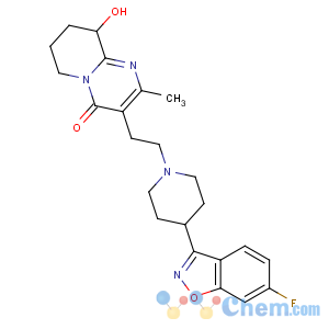 CAS No:144598-75-4 3-[2-[4-(6-fluoro-1,<br />2-benzoxazol-3-yl)piperidin-1-yl]ethyl]-9-hydroxy-2-methyl-6,7,8,<br />9-tetrahydropyrido[1,2-a]pyrimidin-4-one