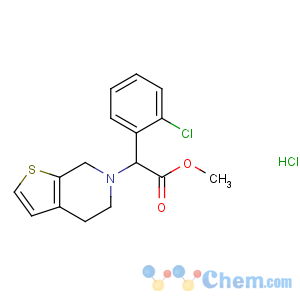 CAS No:144750-52-7 methyl<br />2-(2-chlorophenyl)-2-(5,7-dihydro-4H-thieno[2,<br />3-c]pyridin-6-yl)acetate