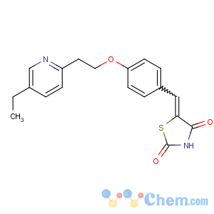 CAS No:144809-28-9 (5E)-5-[[4-[2-(5-ethylpyridin-2-yl)ethoxy]phenyl]methylidene]-1,<br />3-thiazolidine-2,4-dione