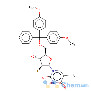 CAS No:144822-48-0 1-[5-O-[Bis(4-methoxyphenyl)phenylmethyl]-2-deoxy-2-fluoro-beta-D-arabinofuranosyl]-5-methyl-2,4(1H,3H)-pyrimidinedione1-[5-O-[Bis(4-methoxyphenyl)phenylmethyl]-2-deoxy-2-fluoro-beta-D-arabinofuranosyl]-5-methyl-2,4(1H,3H)-pyrimidinedione