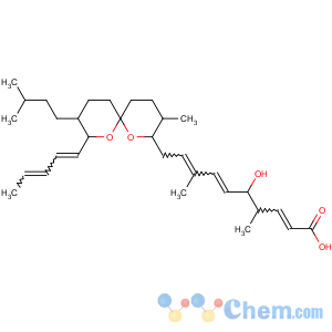 CAS No:144860-69-5 5-hydroxy-4,8-dimethyl-10-[9-methyl-3-(3-methylbutyl)-2-penta-1,<br />3-dienyl-1,7-dioxaspiro[5.5]undecan-8-yl]deca-2,6,8-trienoic acid