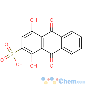 CAS No:145-48-2 1,4-dihydroxy-9,10-dioxoanthracene-2-sulfonic acid