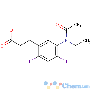 CAS No:1456-52-6 3-[3-[acetyl(ethyl)amino]-2,4,6-triiodophenyl]propanoic acid