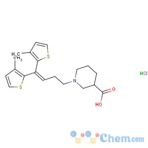 CAS No:145821-59-6 (3R)-1-[4,4-bis(3-methylthiophen-2-yl)but-3-enyl]piperidine-3-carboxylic<br />acid