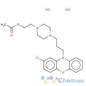 CAS No:146-28-1 1-Piperazineethanol,4-[3-(2-chloro-10H-phenothiazin-10-yl)propyl]-, 1-acetate, hydrochloride (1:2)