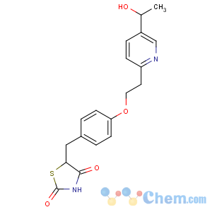 CAS No:146062-44-4 5-[[4-[2-[5-(1-hydroxyethyl)pyridin-2-yl]ethoxy]phenyl]methyl]-1,<br />3-thiazolidine-2,4-dione