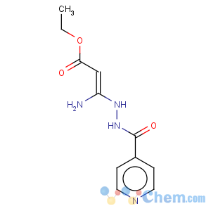 CAS No:146255-38-1 4-Pyridinecarboxylicacid, 2-(1-amino-3-ethoxy-3-oxo-1-propen-1-yl)hydrazide