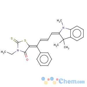 CAS No:14664-55-2 4-Thiazolidinone,5-[4-(1,3-dihydro-1,3,3-trimethyl-2H-indol-2-ylidene)-1-phenyl-2-buten-1-ylidene]-3-ethyl-2-thioxo-