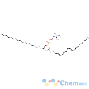 CAS No:146797-82-2 Ethanaminium,2-[[[(2R)-3-(hexadecyloxy)-2-[[(5Z,8Z,11Z,14Z)-1-oxo-5,8,11,14-eicosatetraen-1-yl]thio]propoxy]hydroxyphosphinyl]oxy]-N,N,N-trimethyl-,inner salt