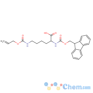 CAS No:146982-27-6 (2S)-2-(9H-fluoren-9-ylmethoxycarbonylamino)-6-(prop-2-<br />enoxycarbonylamino)hexanoic acid