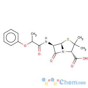 CAS No:147-55-7 4-Thia-1-azabicyclo[3.2.0]heptane-2-carboxylicacid, 3,3-dimethyl-7-oxo-6-[(1-oxo-2-phenoxypropyl)amino]-, (2S,5R,6R)-
