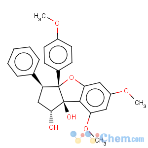 CAS No:147059-46-9 8bH-Cyclopenta[b]benzofuran-1,8b-diol,1,2,3,3a-tetrahydro-6,8-dimethoxy-3a-(4-methoxyphenyl)-3-phenyl-,(1R,3S,3aR,8bS)-