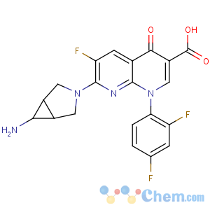 CAS No:147059-72-1 7-[(1R,5S)-6-amino-3-azabicyclo[3.1.0]hexan-3-yl]-1-(2,<br />4-difluorophenyl)-6-fluoro-4-oxo-1,8-naphthyridine-3-carboxylic acid