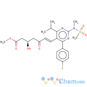 CAS No:147118-39-6 Methyl (+)-(3R)-7-[4-(4-fluorophenyl)-6-isopropyl-2-(N-methyl-N-methanesulfonylamino)pyrimidin-5-yl]-3-hydroxy-5-oxo-(6E)-heptenoate