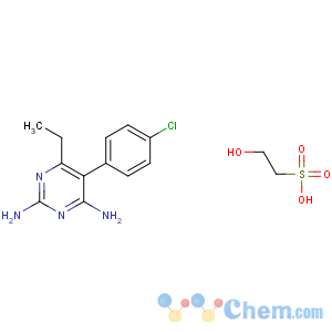 CAS No:14720-95-7 2-hydroxyethanesulphonic acid, compound with 5-(4-chlorophenyl)-6-ethylpyrimidine-2,4-diamine (1:1)
