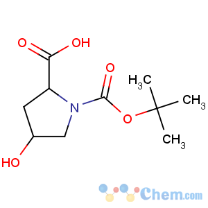 CAS No:147266-92-0 (2R,<br />4S)-4-hydroxy-1-[(2-methylpropan-2-yl)oxycarbonyl]pyrrolidine-2-<br />carboxylic acid