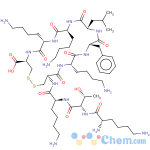 CAS No:147396-10-9 L-Cysteine,L-lysyl-L-threonyl-L-lysyl-L-cysteinyl-L-lysyl-L-phenylalanyl-L-leucyl-L-lysyl-L-lysyl-,cyclic (4®