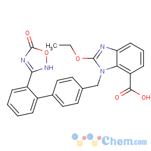 CAS No:147403-03-0 2-ethoxy-3-[[4-[2-(5-oxo-2H-1,2,<br />4-oxadiazol-3-yl)phenyl]phenyl]methyl]benzimidazole-4-carboxylic acid