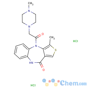 CAS No:147416-96-4 1-methyl-10-[2-(4-methylpiperazin-1-yl)acetyl]-5H-thieno[3,4-b][1,<br />5]benzodiazepin-4-one