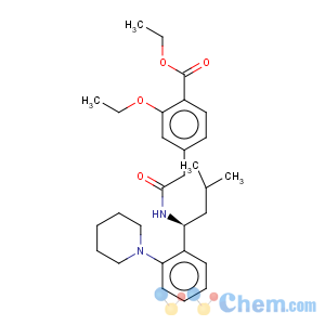CAS No:147770-06-7 Benzoic acid,2-ethoxy-4-[2-[[(1S)-3-methyl-1-[2-(1-piperidinyl)phenyl]butyl]amino]-2-oxoethyl]-,ethyl ester