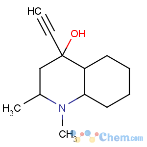 CAS No:14788-65-9 4-ethynyl-1,2-dimethyl-2,3,4a,5,6,7,8,8a-octahydroquinolin-4-ol