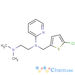 CAS No:148-65-2 N'-[(5-chlorothiophen-2-yl)methyl]-N,N-dimethyl-N'-pyridin-2-ylethane-1,<br />2-diamine