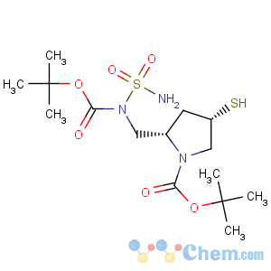 CAS No:148017-44-1 1-Pyrrolidinecarboxylicacid,2-[[(aminosulfonyl)[(1,1-dimethylethoxy)carbonyl]amino]methyl]-4-mercapto-,1,1-dimethylethyl ester, (2S,4S)-
