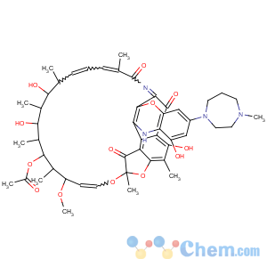 CAS No:148235-99-8 Rifamycin VIII,1',4-didehydro-1-deoxy-5'-(hexahydro-4-methyl-1H-1,4-diazepin-1-yl)-1,4-dihydro-3'-hydroxy-1-oxo-(9CI)