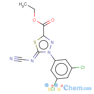 CAS No:148367-85-5 1,3,4-Thiadiazole-2-carboxylicacid, 5-(cyanoimino)-4-(3,5-dichlorophenyl)-4,5-dihydro-, ethyl ester (9CI)