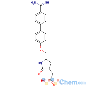 CAS No:148396-36-5 2-[(3S,<br />5S)-5-[[4-(4-carbamimidoylphenyl)phenoxy]methyl]-2-oxopyrrolidin-3-yl]<br />acetic acid