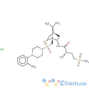 CAS No:148927-60-0 Butanamide,2-amino-N-[(1S,2S,4R)-7,7-dimethyl-1-[[[4-(2-methylphenyl)-1-piperazinyl]sulfonyl]methyl]bicyclo[2.2.1]hept-2-yl]-4-(methylsulfonyl)-,(2S)-