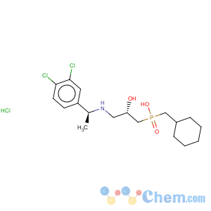 CAS No:149184-21-4 Phosphinic acid,P-(cyclohexylmethyl)-P-[(2S)-3-[[(1S)-1-(3,4-dichlorophenyl)ethyl]amino]-2-hydroxypropyl]-,hydrochloride (1:1)