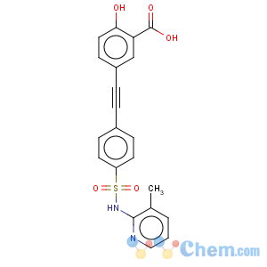 CAS No:149556-49-0 Benzoic acid,2-hydroxy-5-[2-[4-[[(3-methyl-2-pyridinyl)amino]sulfonyl]phenyl]ethynyl]-