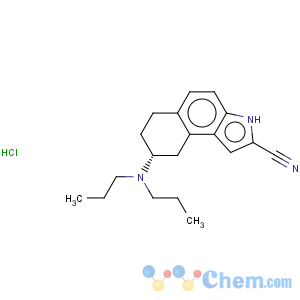CAS No:149654-41-1 3H-Benz[e]indole-2-carbonitrile,8-(dipropylamino)-6,7,8,9-tetrahydro-, monohydrochloride, (8R)- (9CI)