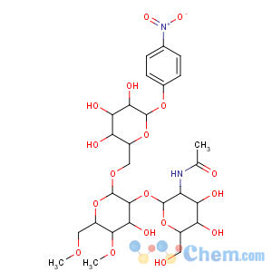 CAS No:150161-10-7 b-D-Glucopyranoside, 4-nitrophenylO-2-(acetylamino)-2-deoxy-b-D-glucopyranosyl-(1®
