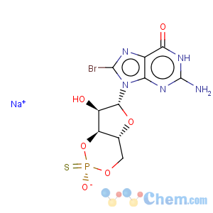 CAS No:150418-07-8 Guanosine, 8-bromo-,cyclic 3',5'-[hydrogen (R)-phosphorothioate] (9CI)
