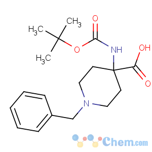 CAS No:150435-81-7 1-benzyl-4-[(2-methylpropan-2-yl)oxycarbonylamino]piperidine-4-<br />carboxylic acid