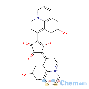 CAS No:150981-08-1 1H-Benzo[ij]quinolizinium,2,3,5,6,7,9-hexahydro-8-hydroxy-9-[2-hydroxy-4,5-dioxo-3-(2,3,6,7-tetrahydro-8-hydroxy-1H,5H-benzo[ij]quinolizin-9-yl)-2-cyclopenten-1-ylidene]-,inner salt