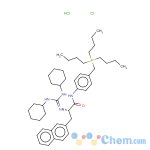 CAS No:151039-63-3 Phosphonium,tributyl[[4-[[(2S)-2-[[(cyclohexylamino)(cyclohexylimino)methyl]amino]-3-(2-naphthalenyl)-1-oxopropyl]amino]phenyl]methyl]-,chloride (1:1)