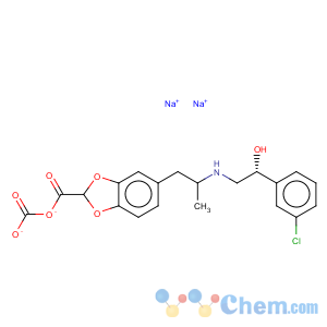 CAS No:151126-84-0 5-[(2r)-2-([(2r)-2-(3-chlorophenyl)-2-hydroxyethyl]amino)propyl]-1,3-benzodioxole-2,2-dicarboxylate disodium