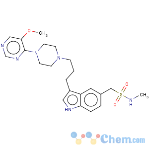 CAS No:151140-96-4 1H-Indole-5-methanesulfonamide,3-[3-[4-(5-methoxy-4-pyrimidinyl)-1-piperazinyl]propyl]-N-methyl-