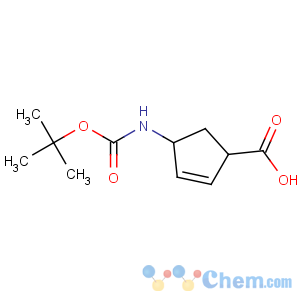 CAS No:151907-80-1 (1R,<br />4S)-4-[(2-methylpropan-2-yl)oxycarbonylamino]cyclopent-2-ene-1-<br />carboxylic acid