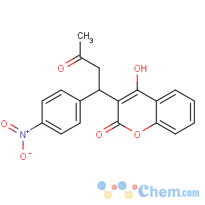 CAS No:152-72-7 4-hydroxy-3-[1-(4-nitrophenyl)-3-oxobutyl]chromen-2-one
