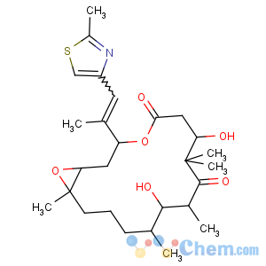 CAS No:152044-54-7 (1S,3S,7S,10R,11S,12S,16R)-7,11-dihydroxy-8,8,10,12,<br />16-pentamethyl-3-[(E)-1-(2-methyl-1,3-thiazol-4-yl)prop-1-en-2-yl]-4,<br />17-dioxabicyclo[14.1.0]heptadecane-5,9-dione