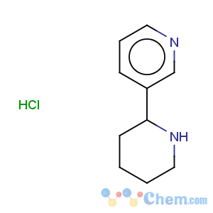 CAS No:15251-47-5 Pyridine,3-[(2S)-2-piperidinyl]-, hydrochloride (1:?)