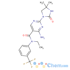 CAS No:152939-42-9 4-amino-2-(4,<br />4-dimethyl-2-oxoimidazolidin-1-yl)-N-ethyl-N-[3-(trifluoromethyl)phenyl]<br />pyrimidine-5-carboxamide