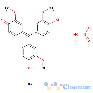 CAS No:15304-18-4 4-[bis(4-hydroxy-3-methoxyphenyl)methylidene]-2-methoxycyclohexa-2,5-dien-1-one - sulfurous acid (1:1)