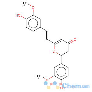 CAS No:153127-42-5 4H-Pyran-4-one,2,3-dihydro-2-(4-hydroxy-3-methoxyphenyl)-6-[(1E)-2-(4-hydroxy-3-methoxyphenyl)ethenyl]-